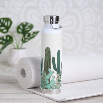 Cactus Garden Art Water Bottle by MissMatching at Zazzle