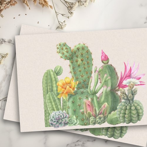 Cactus Garden Cacti Southwest watercolor  Tissue Paper