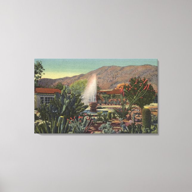Cactus Garden, Palm Springs Hotel Canvas Print (Front)