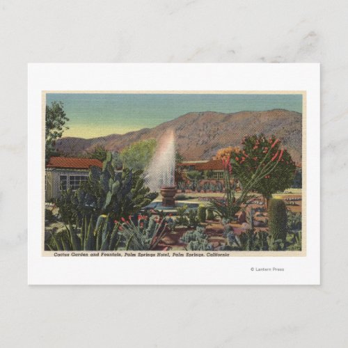 Cactus Garden Palm Springs Hotel Postcard