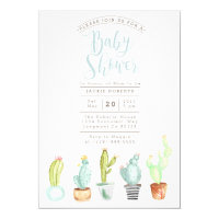 Cactus Garden | Watercolor Baby Shower Invite