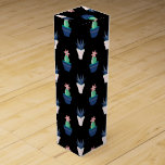 Cactus Garden Wine Box<br><div class="desc">Sweet cactus garden pattern gift box designed to be quickly and easily customized to your specifics.</div>