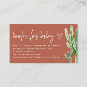 Cactus Gender Neutral Desert Books For Baby Enclosure Card