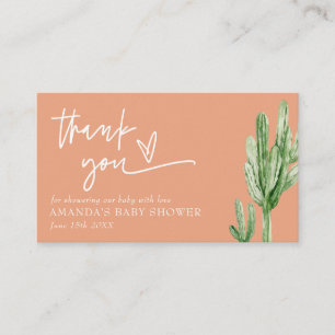 Cactus Gender Neutral Desert Hello Baby Shower Enclosure Card