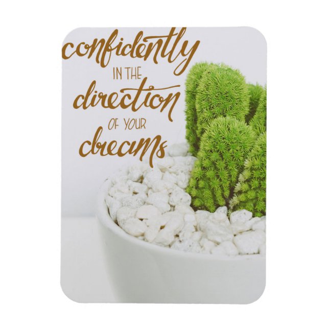 Cactus Go Confidently Magnet (Vertical)