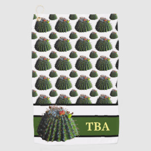 Cactus Golf Towel - Personalized Monogram