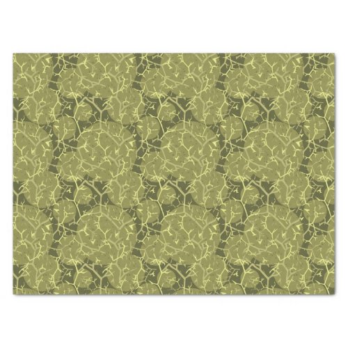 Cactus Green Abstract Pattern Tissue Paper