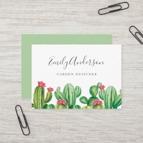 Cactus green Business card