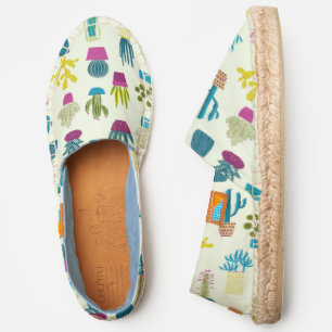 Cactus Green Pattern Espadrilles