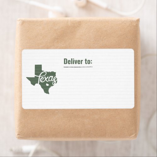 Cactus Green Texas Heart Label
