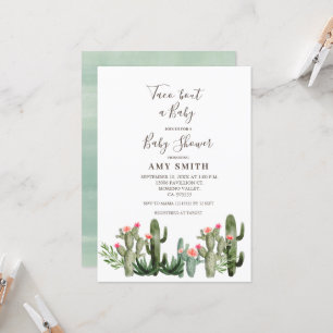 Cactus Greenery Taco 'Bout A Baby Invitation
