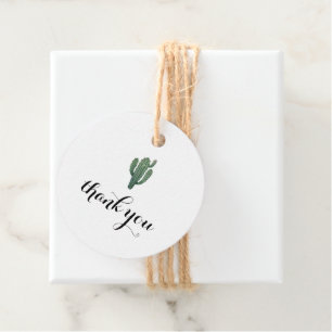 Cactus Greenery Thank You Favor Tags
