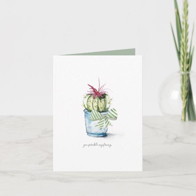Cactus Greeting Card For Lover Birthday (Front)