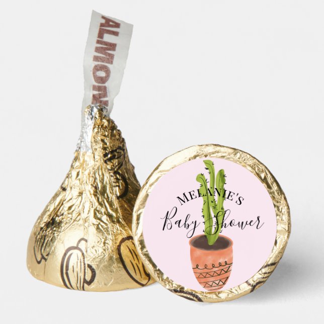 Cactus Hand Drawn Baby Shower Bridal Hershey®'s Kisses® (Front)