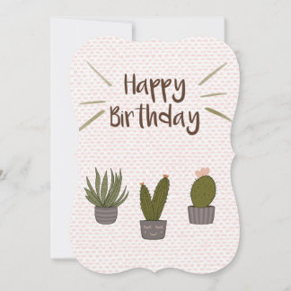 Cactus Happy Birthday Card
