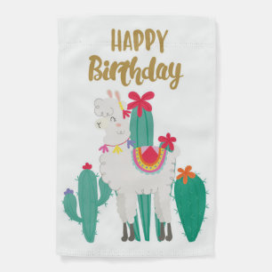 Cactus Happy Birthday Garden Flag