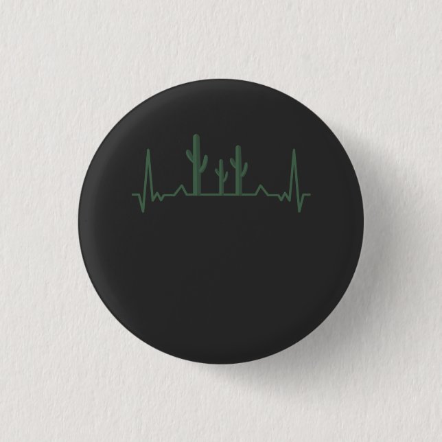 Cactus Heartbeat Button (Front)