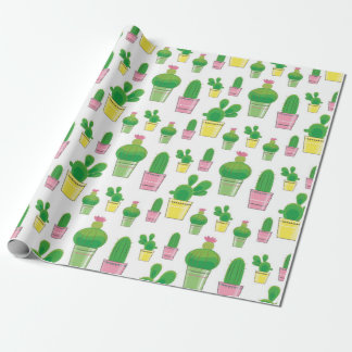 cactus heaven wrapping paper