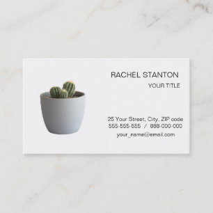 Cactus in pot business card
