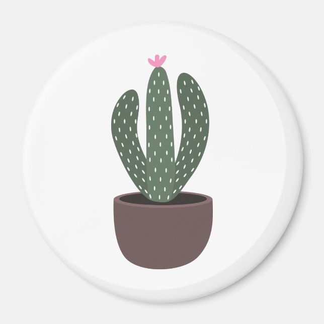 Cactus in pot magnet (Front)