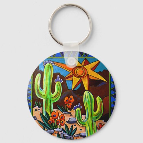 Cactus in the Southwest Keychain