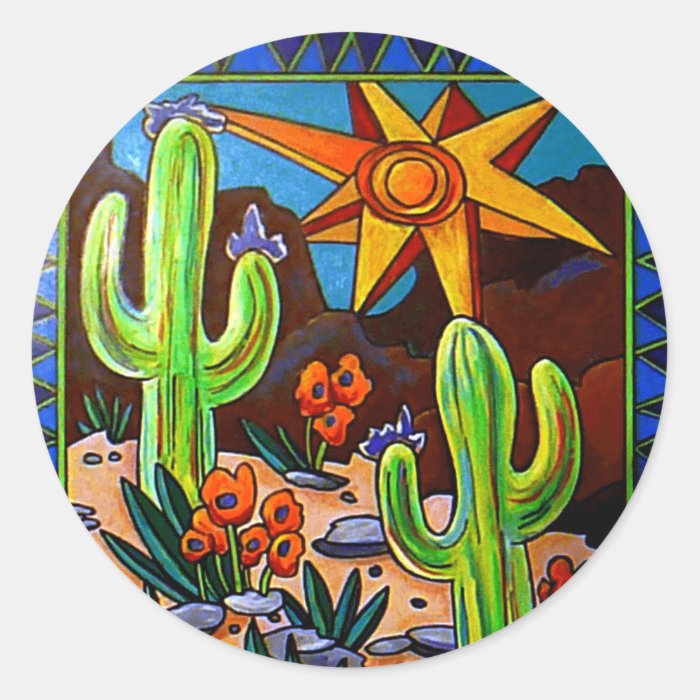 Cactus in the Southwest Stickers