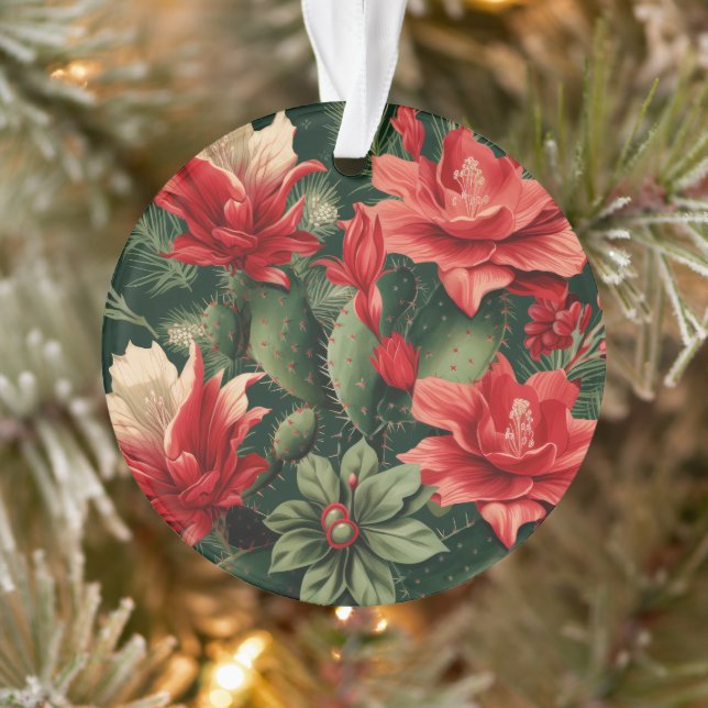 Cactus Kisses & Christmas Wishes – A Double-Sided  Ornament (Tree)