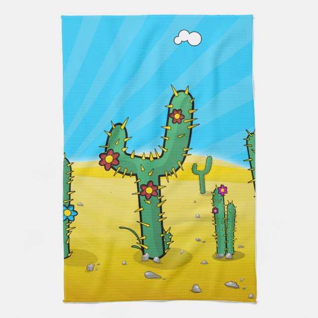 Cactus Kitchen Towel (Vertical)