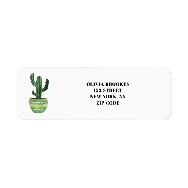 Cactus  label (Front)