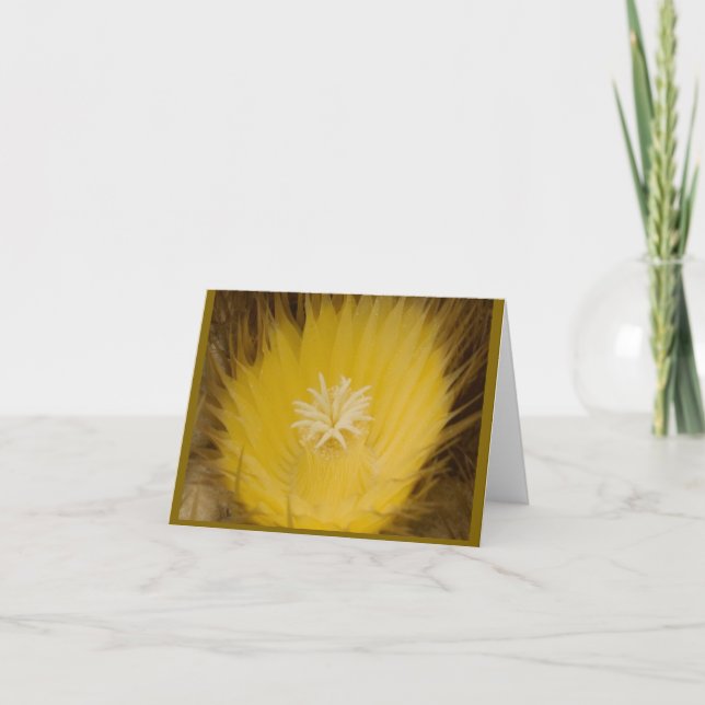 Cactus  letterpress thank you card (Front)