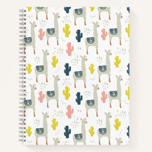 Cactus & Llamas Pattern Notebook