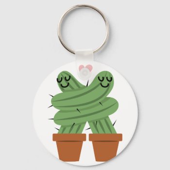 Cactus Love Keychain by Windmilldesigns at Zazzle