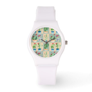 cactus love - watercolor watch