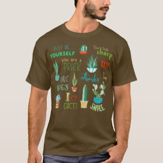 Cactus Lovers Plants Lovers Farmer  T-Shirt