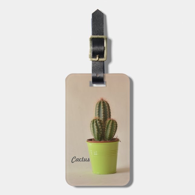 Cactus Luggage Tag (Front Vertical)