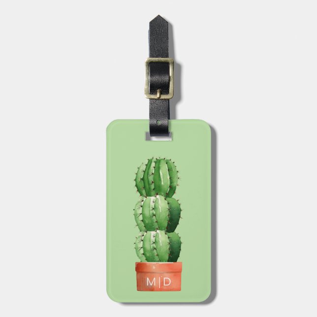 Cactus Luggage Tags (Front Vertical)