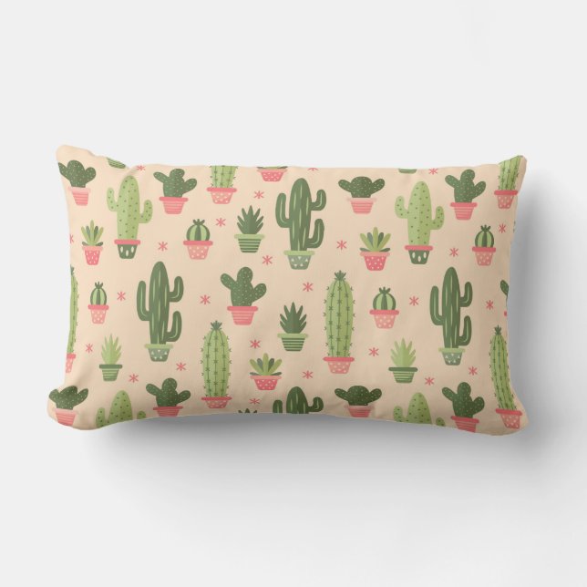 Cactus Lumbar Pillow (Front)