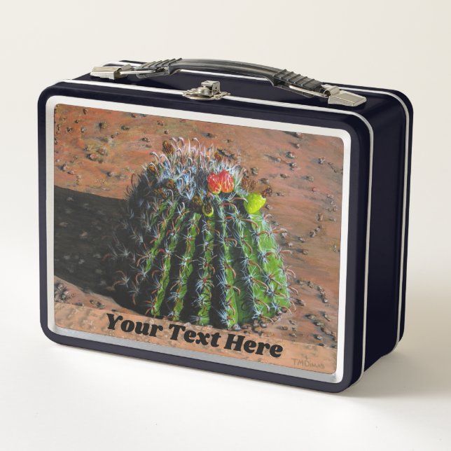 Cactus Lunch Box - Optional Personalization (Front)