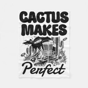 Cactus Makes Perfect Disc Golf Adventure Fleece Blanket
