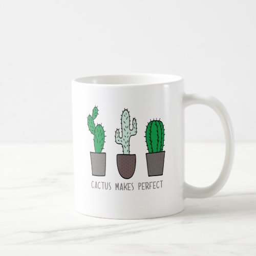 Cactus Makes Perfect Pun Coffee Mug