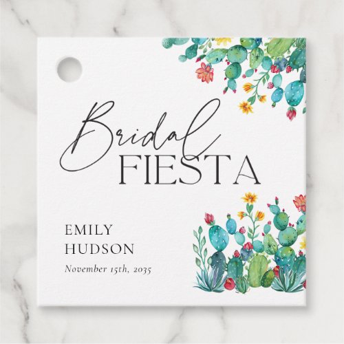 Cactus Mexican Fiesta Bridal Shower Favor Tags