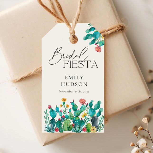Cactus Mexican Fiesta Bridal Shower Gift Tags (Creator Uploaded)