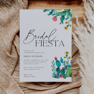 Cactus Mexican Fiesta Bridal Shower Invitation