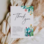 Cactus Mexican Fiesta Bridal Shower Thank You Card<br><div class="desc">Cactus Mexican Fiesta Bridal Shower Thank You Card</div>
