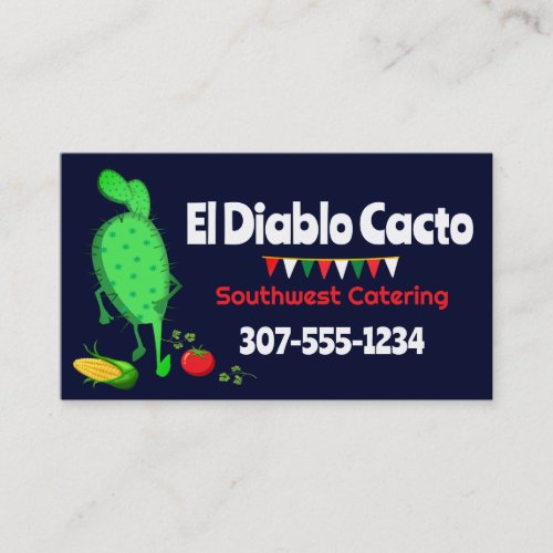 Cactus Mexican Southwestern cuisine catering Business Card