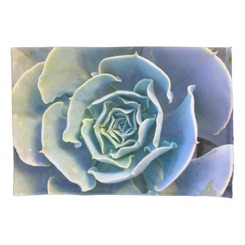 Cactus mint green light purple blue photo bold pillow case