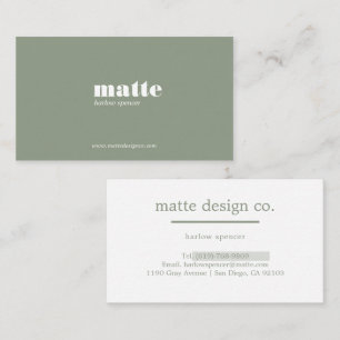 Cactus Modern Elegant Minimalist Professional Business Card