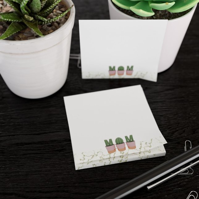 Cactus Mom Plant Mom Succulent Post it Notes (Cute post it notes for the plant mom in your life. Great gift for gardeners!)
