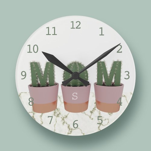 Cactus Mom Wall Clock