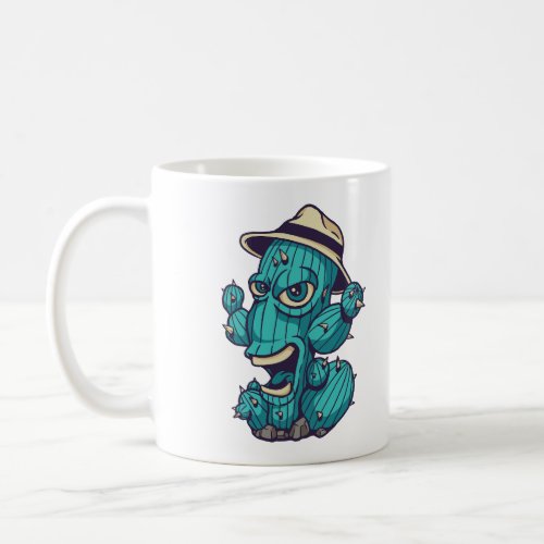 Cactus Monster Design Coffee Mug